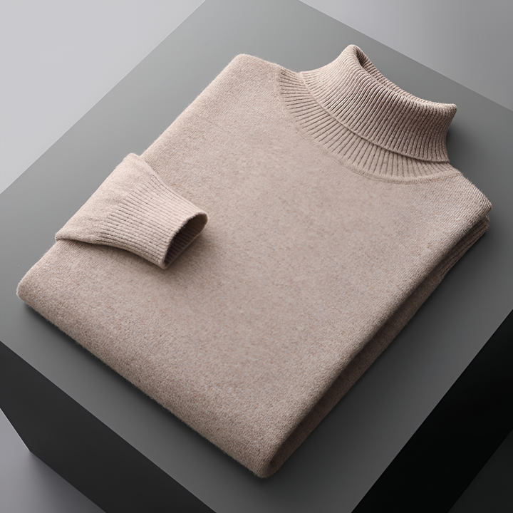 Høy- kvalitet Herre Fin Ull Turtleneck Genser