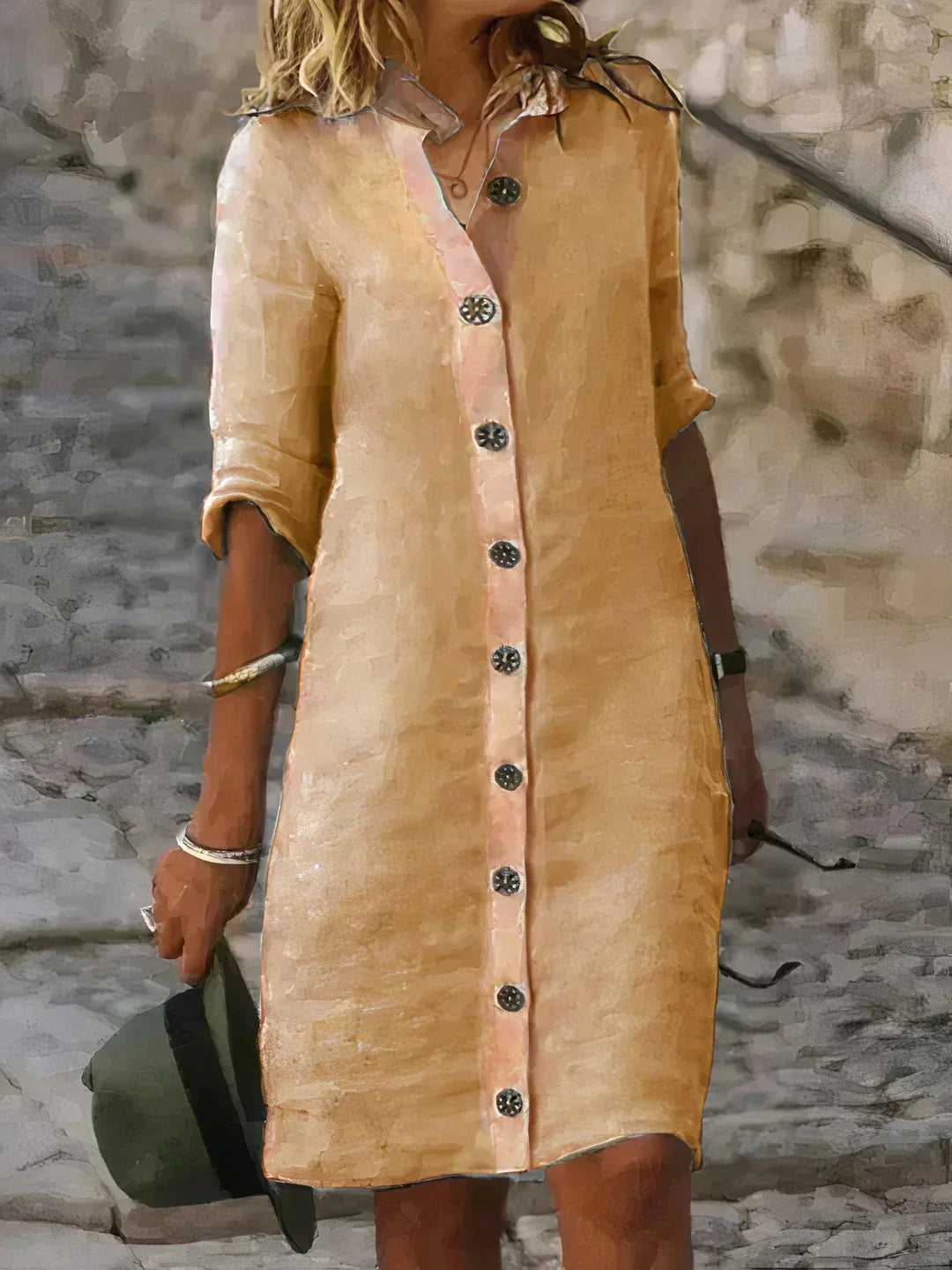 Casual summer dress in linen