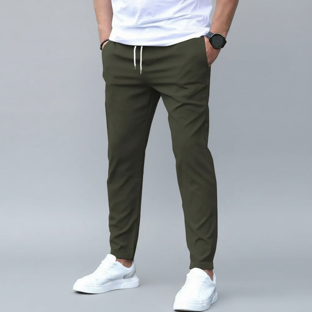 Herre Sporty Joggers med Lommer & Elastisk Liv