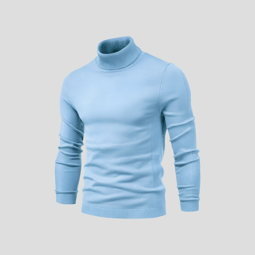 Men's sweater with turtleneck