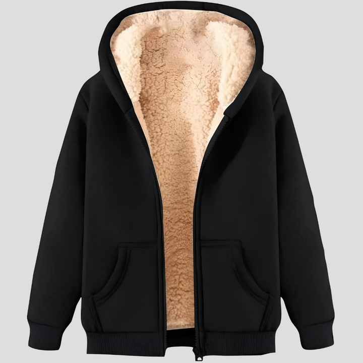 Warmth herre fleece-lined winter hooded jacket