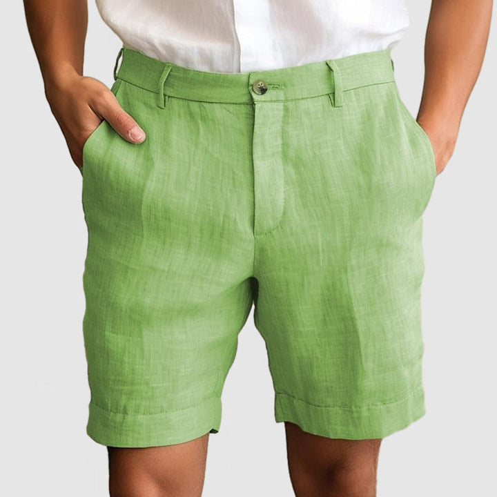 Lässige Herrenshorts aus Baumwolle und Leinen
