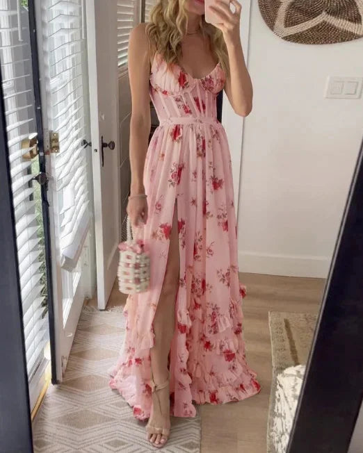 Midi Dress with Floral Lace