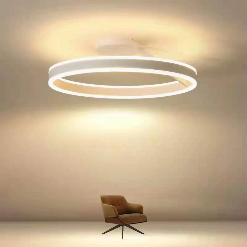 Rund LED-taklampe i metall, dimbar