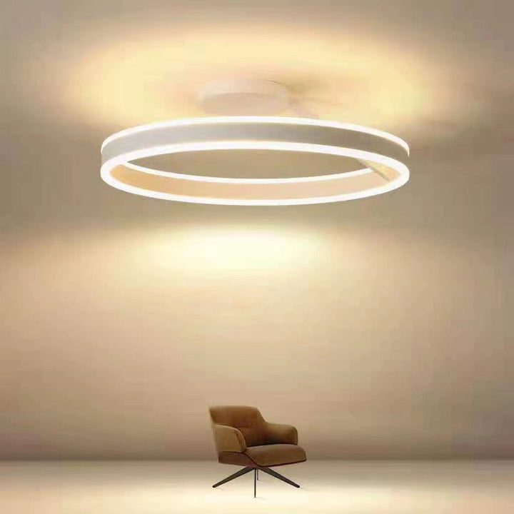 Rund LED-taklampe i metall, dimbar