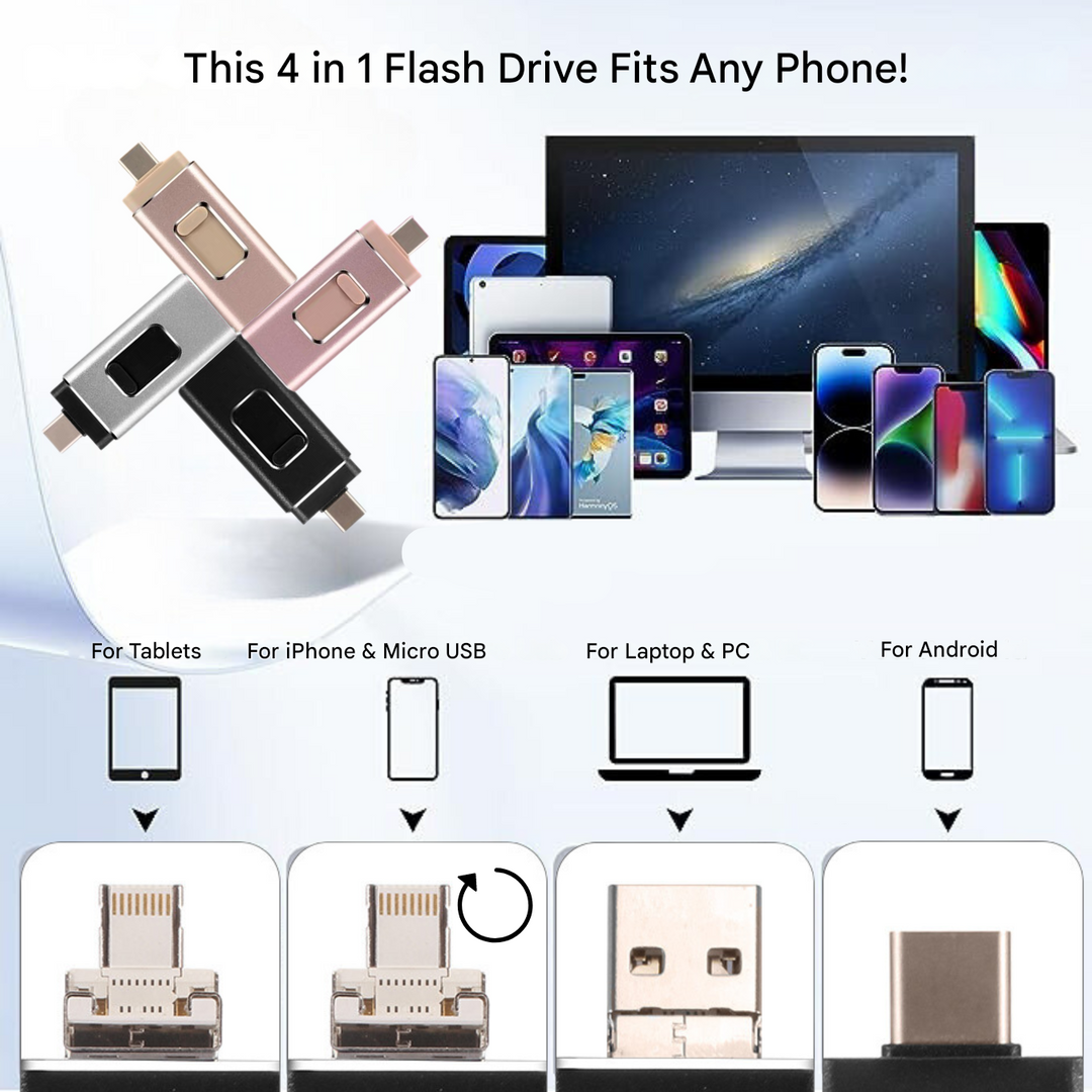 USB-minnepenn 4-i-1 for alle enheter - DataFlex