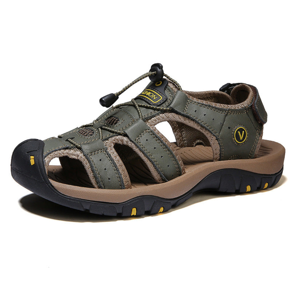 Orthopedic sandals for men with adjustable straps