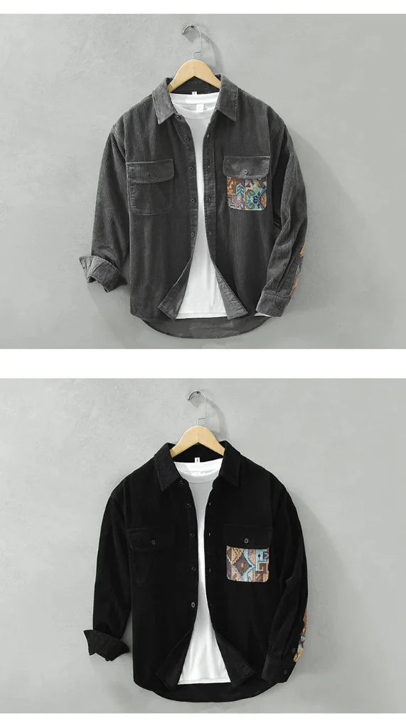 Herre vintage langermet skjorte – Klassisk stil med tidløs appell