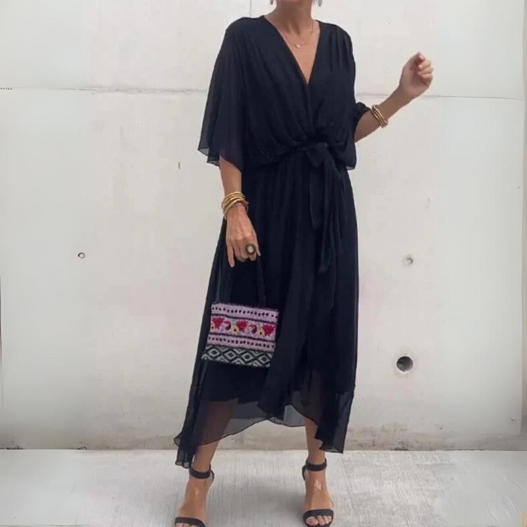Elegantes leichtes Wickelkleid für Frauen