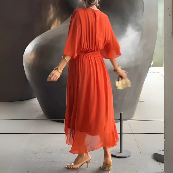 Elegantes leichtes Wickelkleid für Frauen