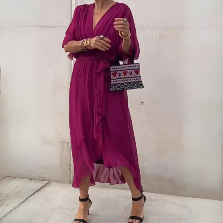 Elegantes leichtes Wickelkleid für Frauen