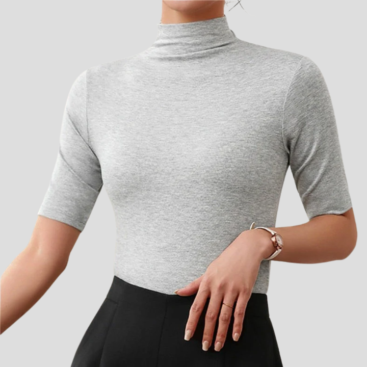 Ultratynn sømløs turtleneck for kvinner