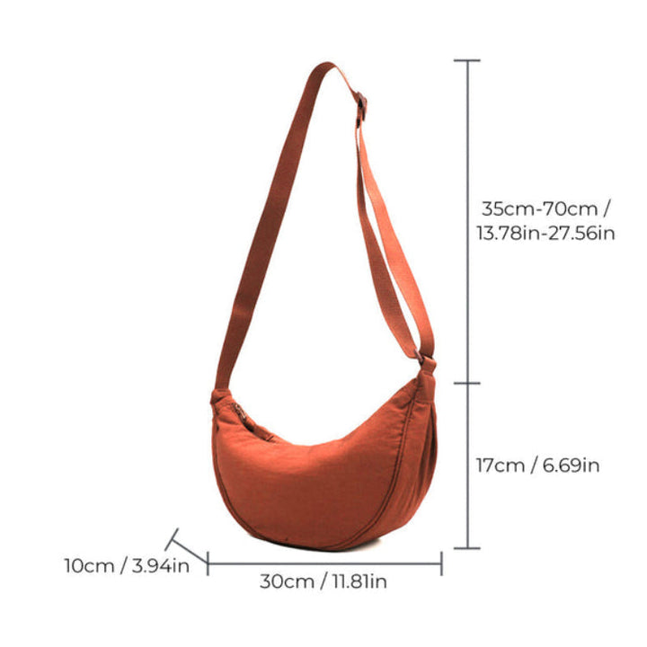 Geräumige Schultertasche aus Nylon für Frauen