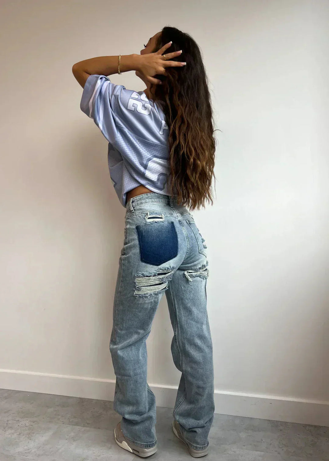 Vintage Ripped Jeans til Dame