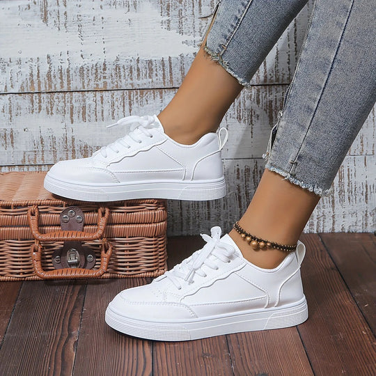 Hvite Kvinners Sneakers
