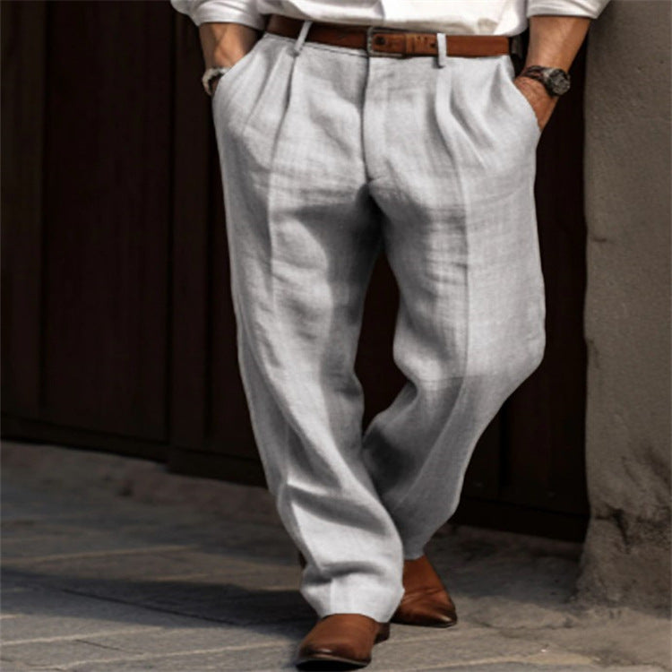 Light linen pants for men