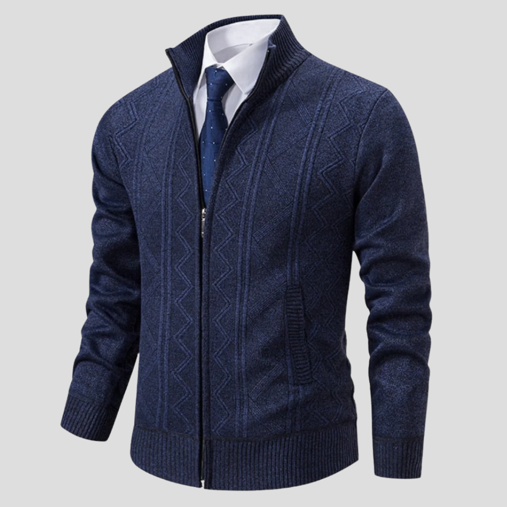 Cardigan for menn – lagdelt strikk