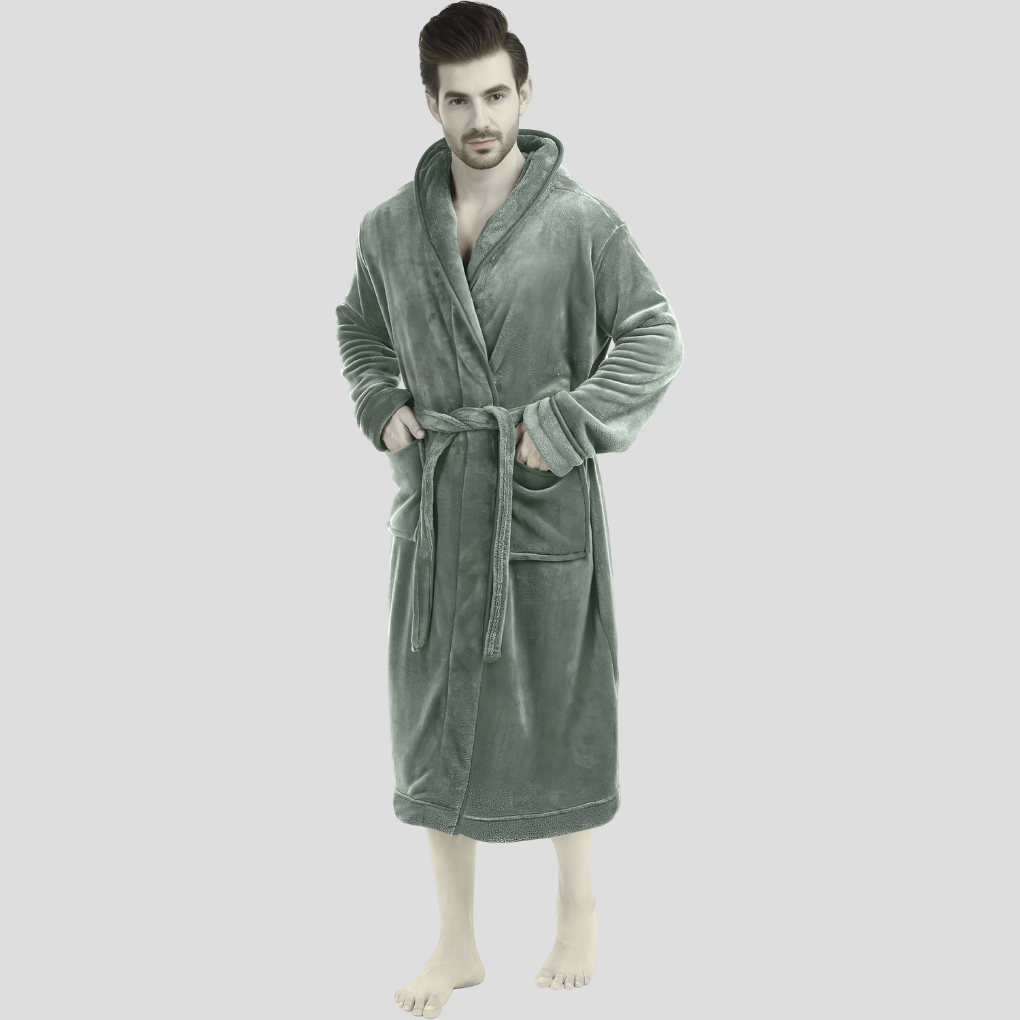 Comfortable fleece bathrobe for men