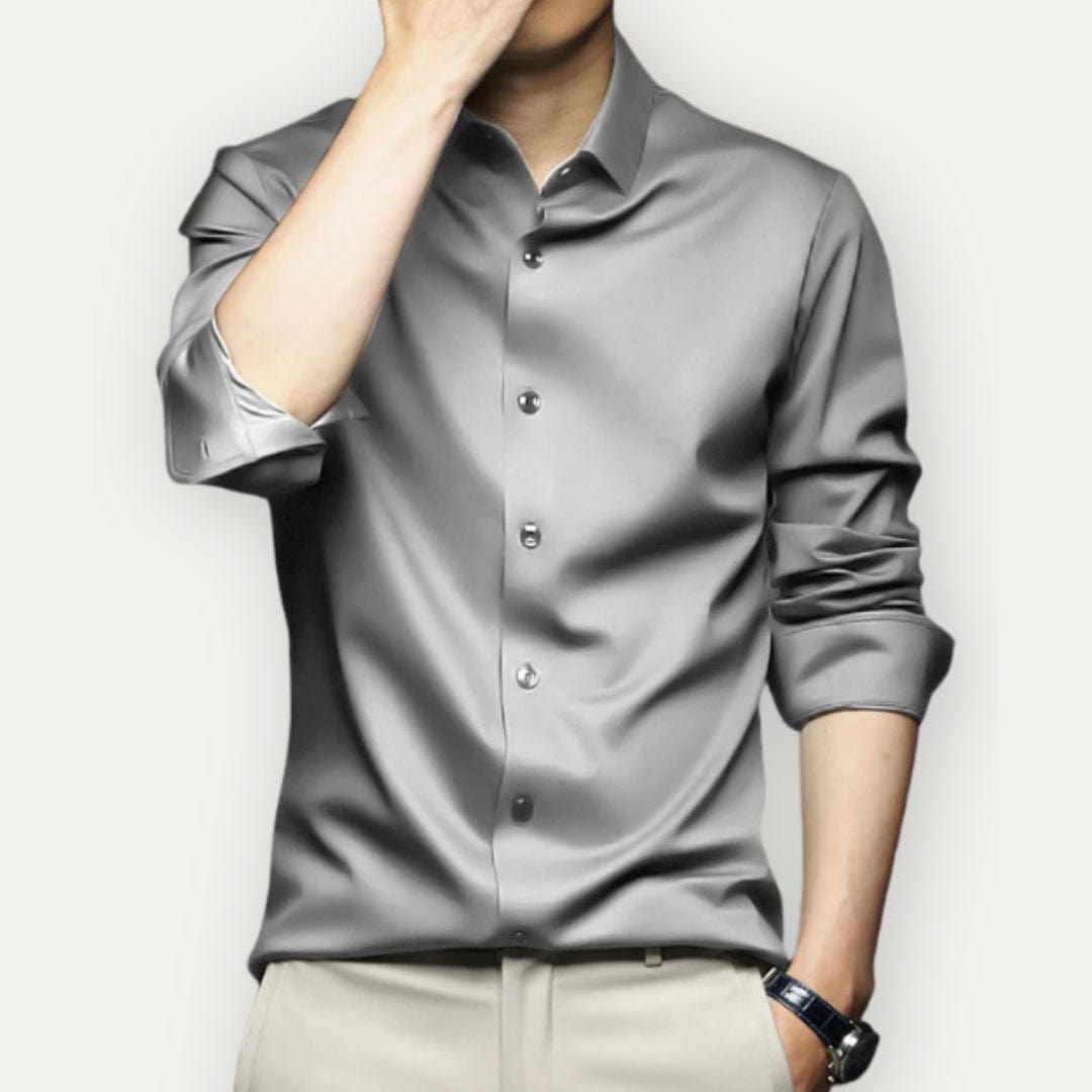 Crepe and wrinkle-free men's shirt