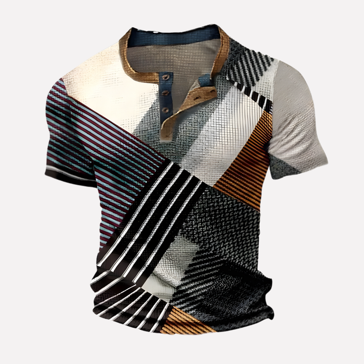 Menns Vaffel Strikket Casual Tee