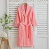 Light kimono in 100% cotton with waffle pattern
