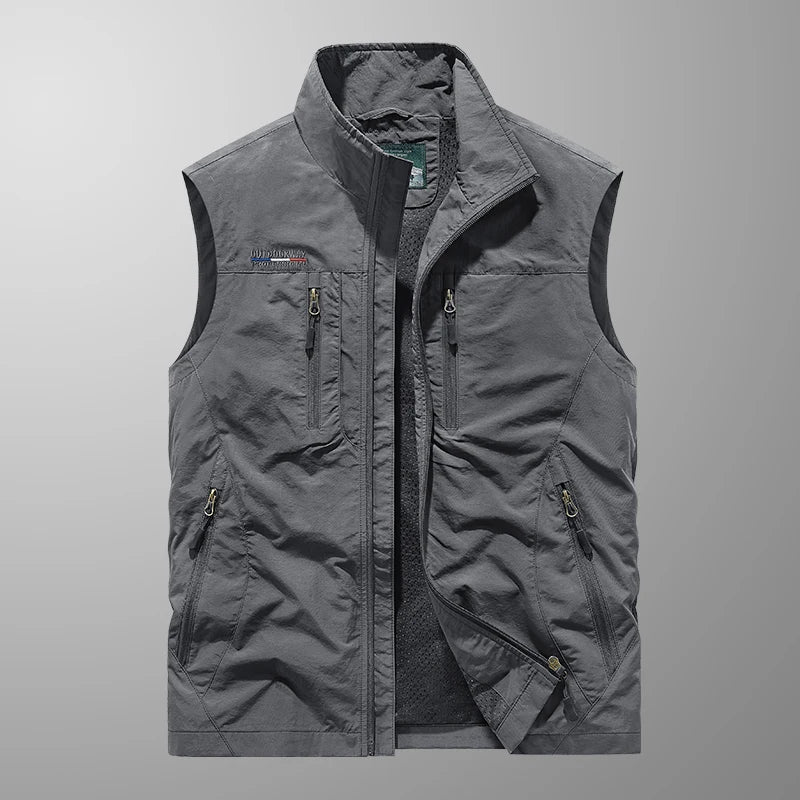 Pustende Multi-Lomme Vest for Menn