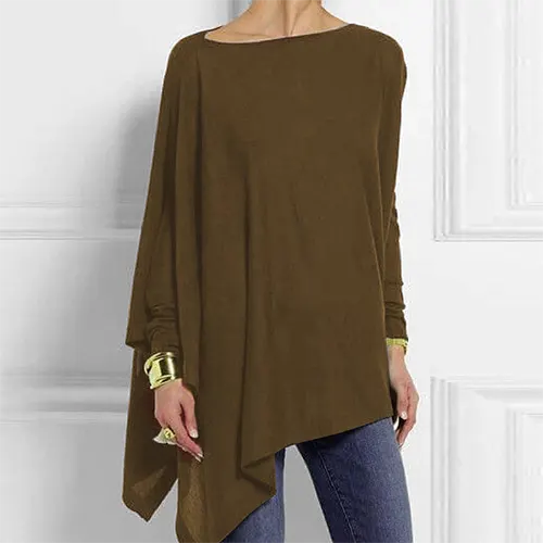 Langärmlige Bluse mit klassischem Schnitt und weichem Finish