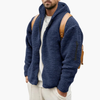 Herre Fleece Jakke med Hette og Full Glidelås