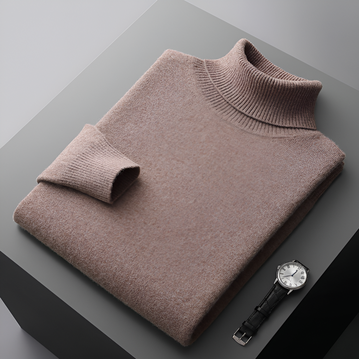 Høy- kvalitet Herre Fin Ull Turtleneck Genser