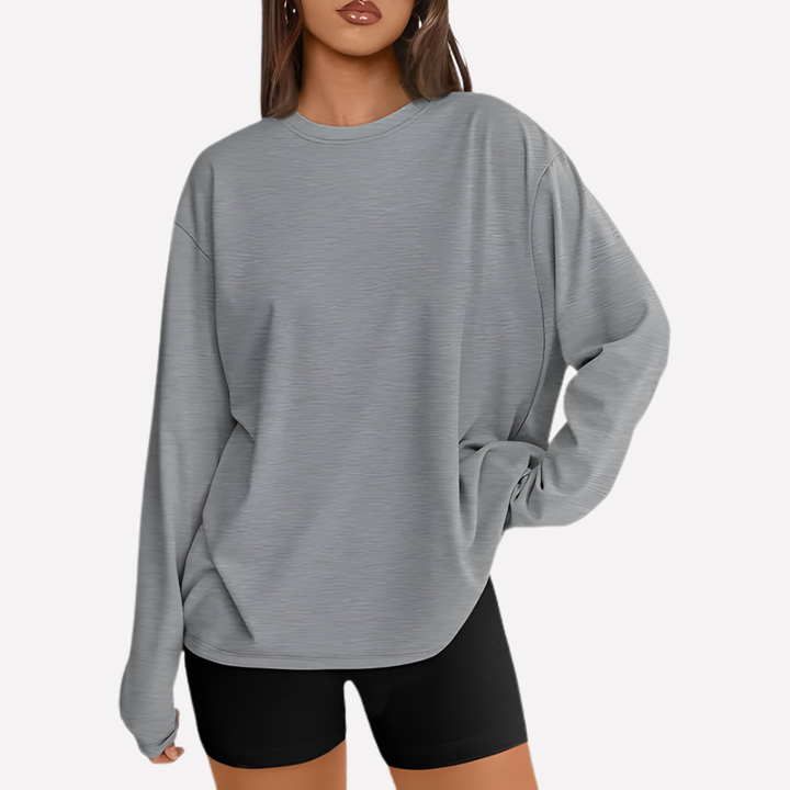 Kvinners Oversized Langermet Skjorte