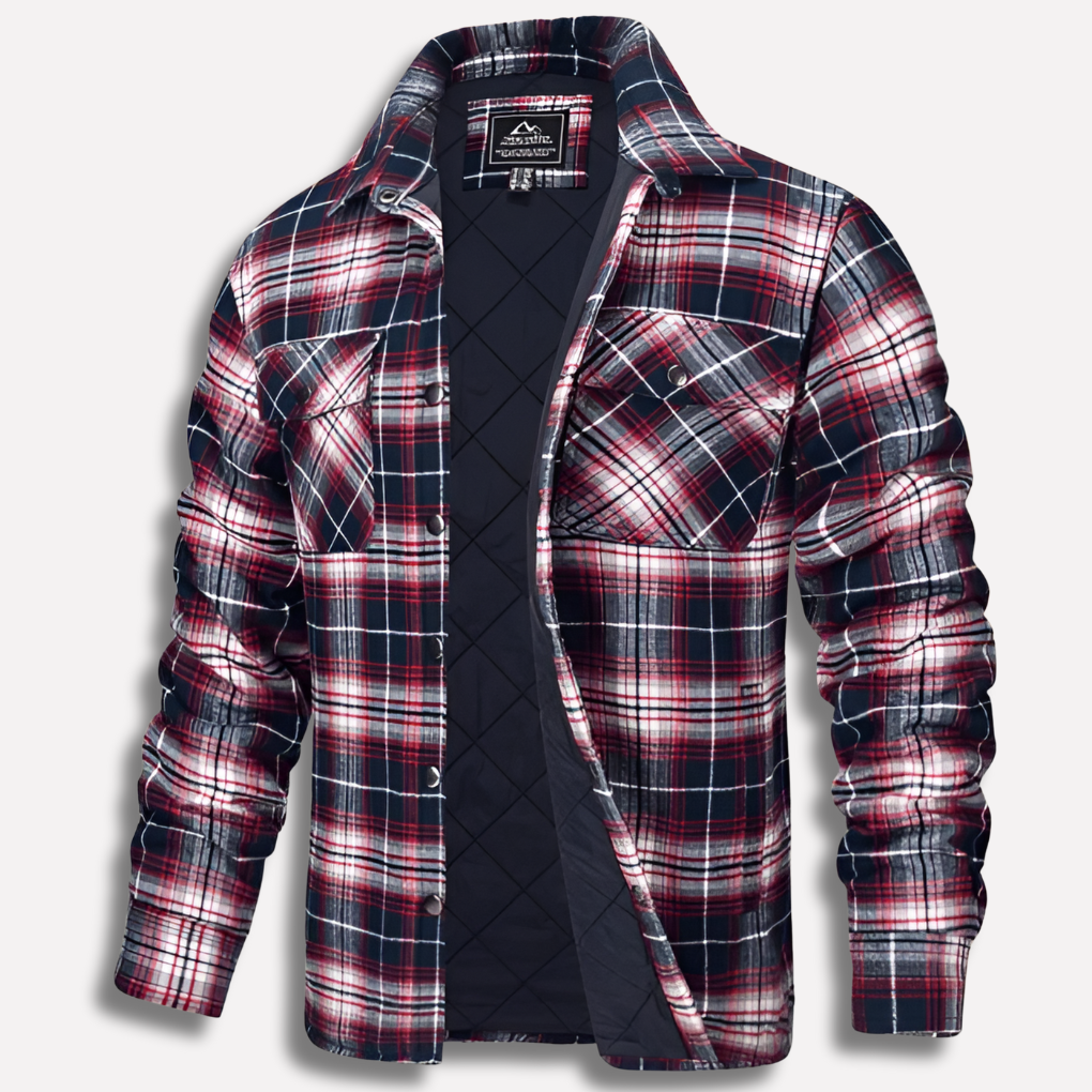 Rutete flanellskjorte i bomull – Lumberjack-stil