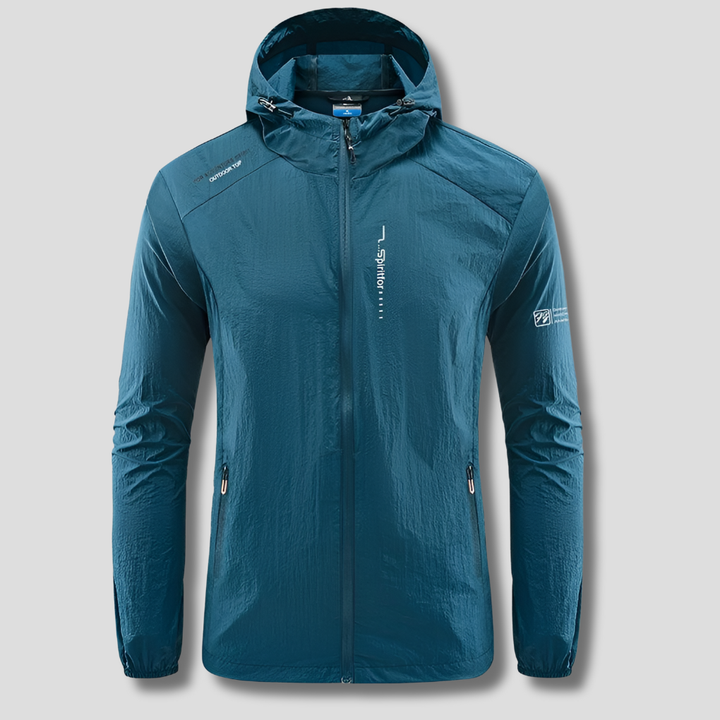 Ultralett, vind- og soltett sommerjakke med hette for menn