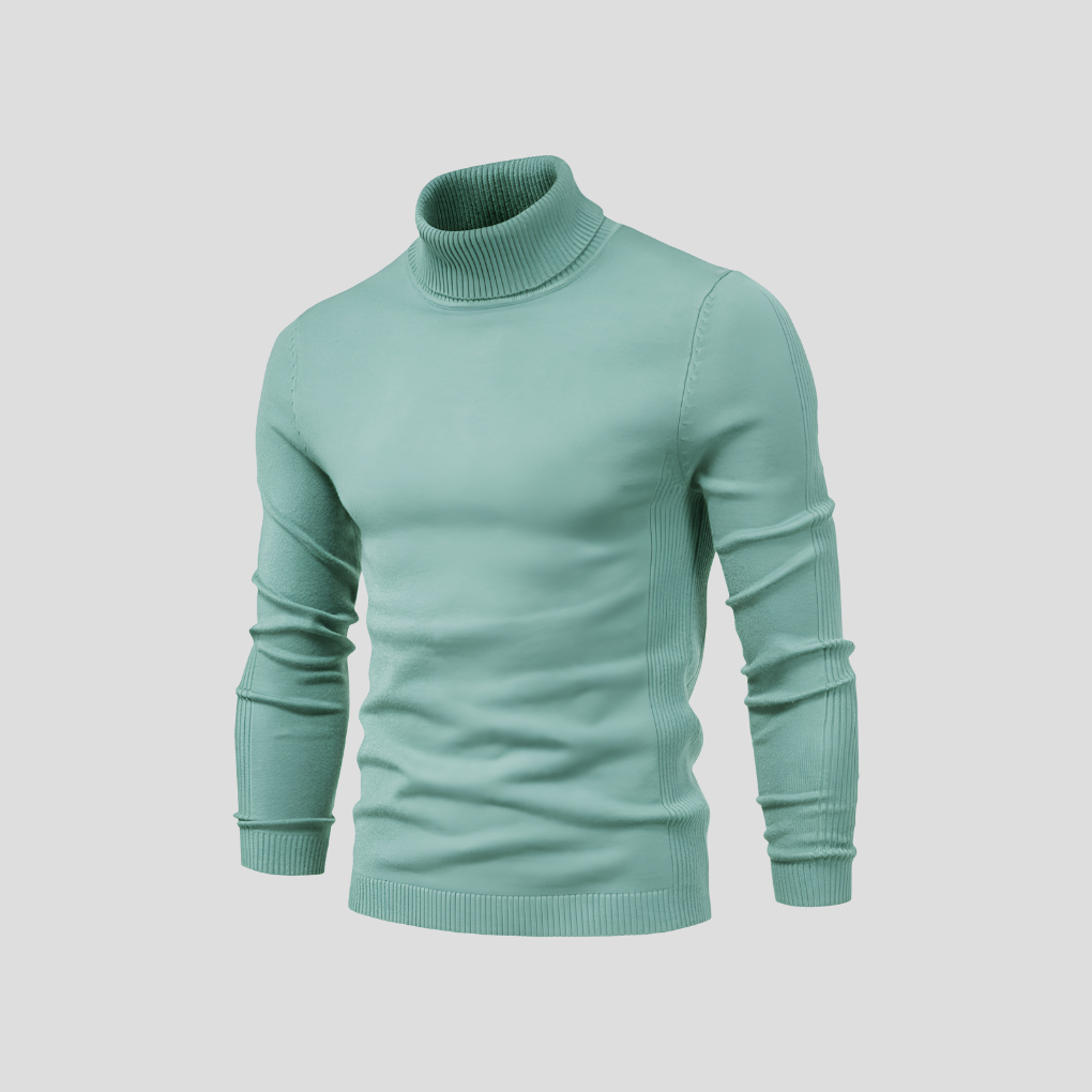 Men's sweater with turtleneck