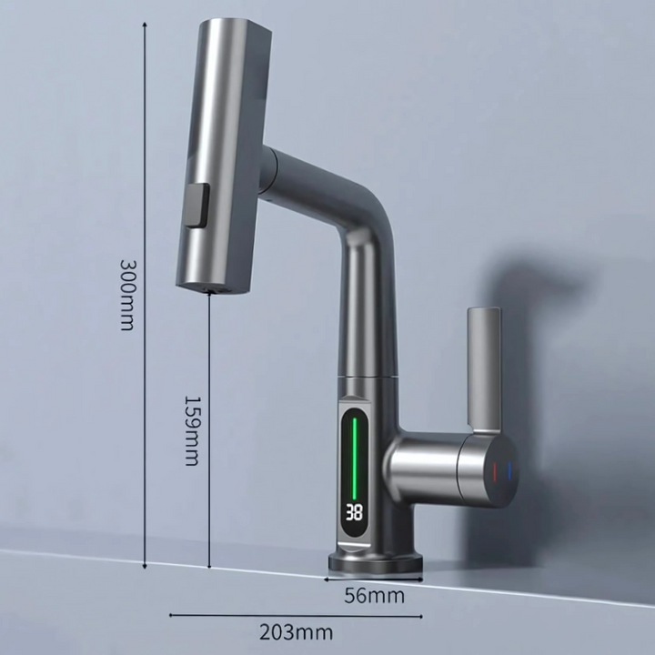Flexibler LED-Wasserhahn für Küche und Bad