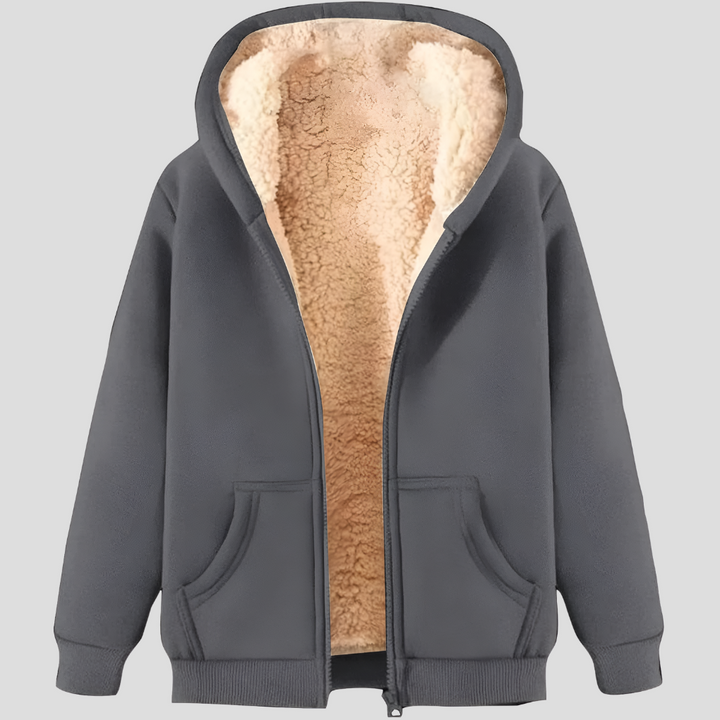 Warmth herre fleece-lined winter hooded jacket