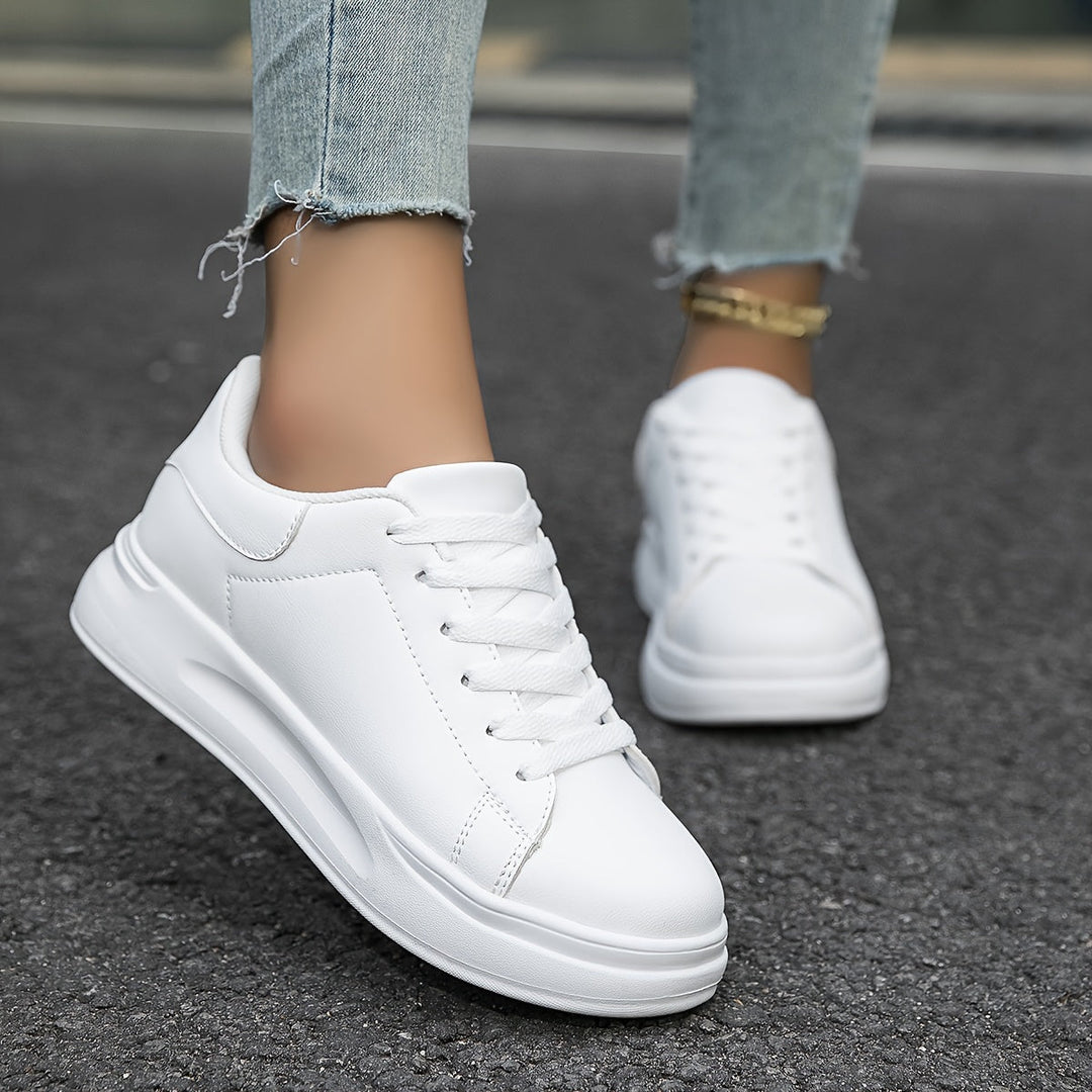 White orthopedic leather sneakers for women – Orthosports