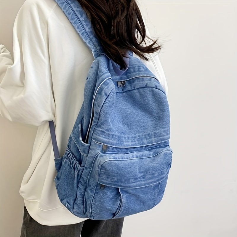 Ryggsekk i denim, unisex