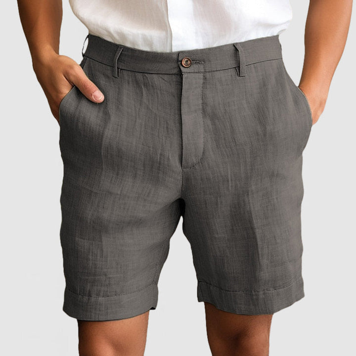 Herre Casual Bomull Lin Shorts