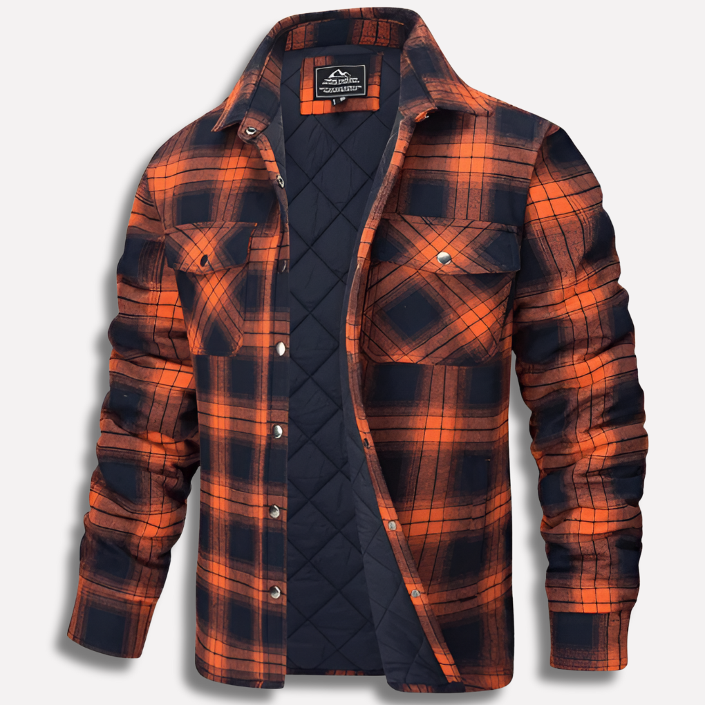 Rutete flanellskjorte i bomull – Lumberjack-stil