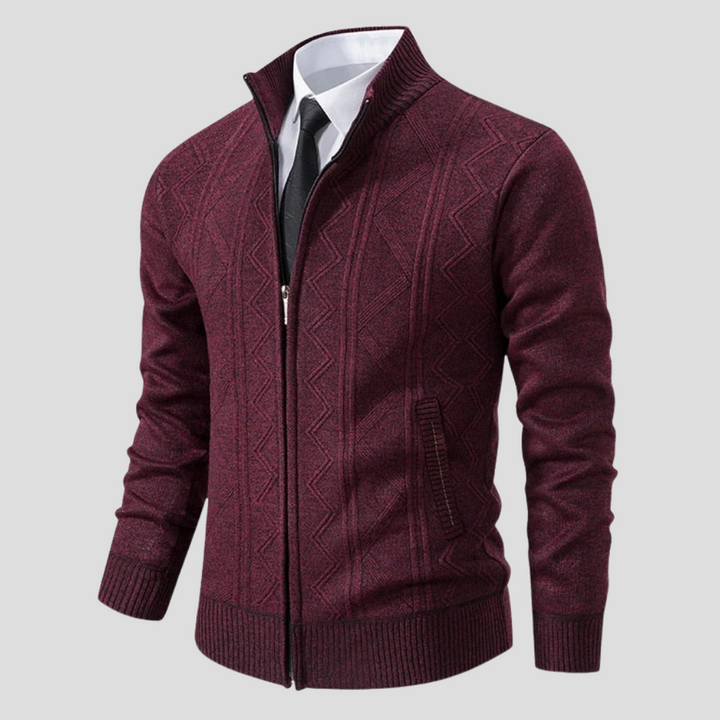 Cardigan for menn – lagdelt strikk