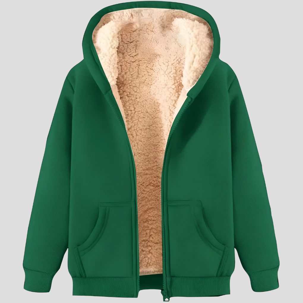 Warmth herre fleece-lined winter hooded jacket