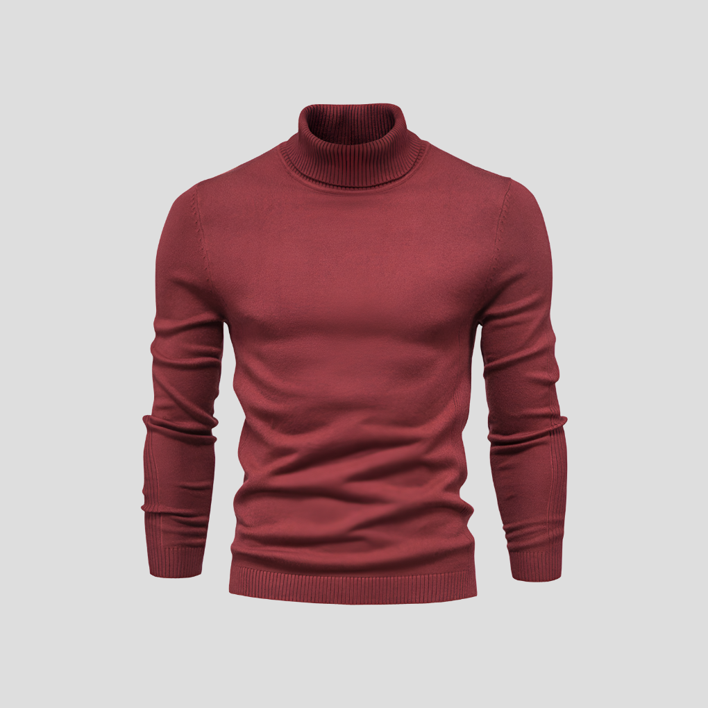Men's sweater with turtleneck