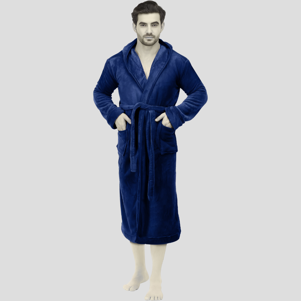 Comfortable fleece bathrobe for men