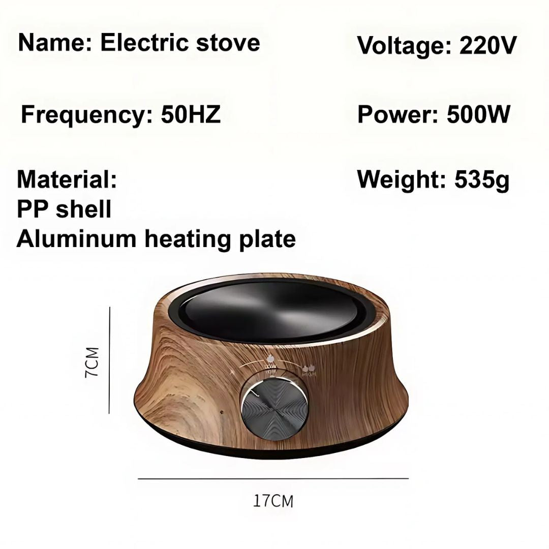 Mini Elektrisk Kokeplate med Temperaturkontroll for Kompakt Bruk