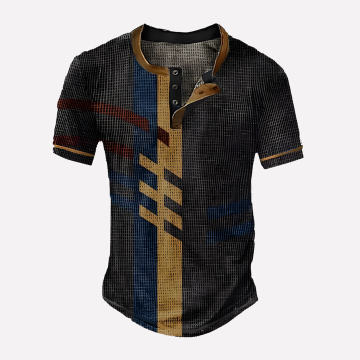 Menns Vaffel Strikket Casual Tee