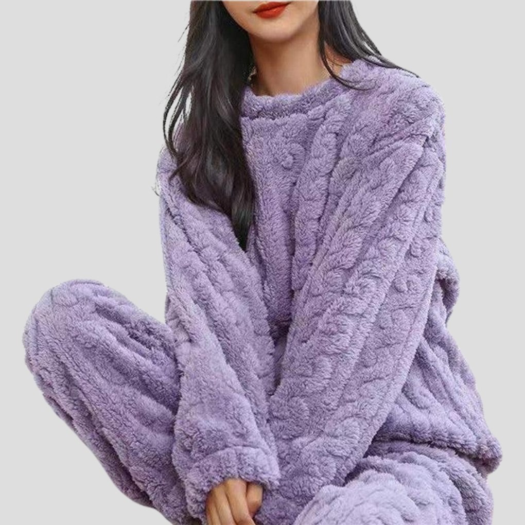 Fleece pyjamassett for kvinner