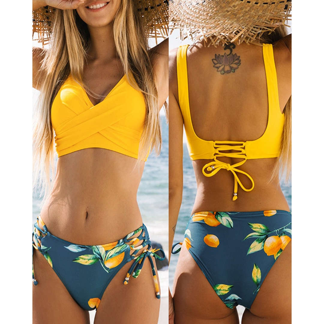 Kvinners 2-Dels Strand Bikini – Livlig Sommerstil