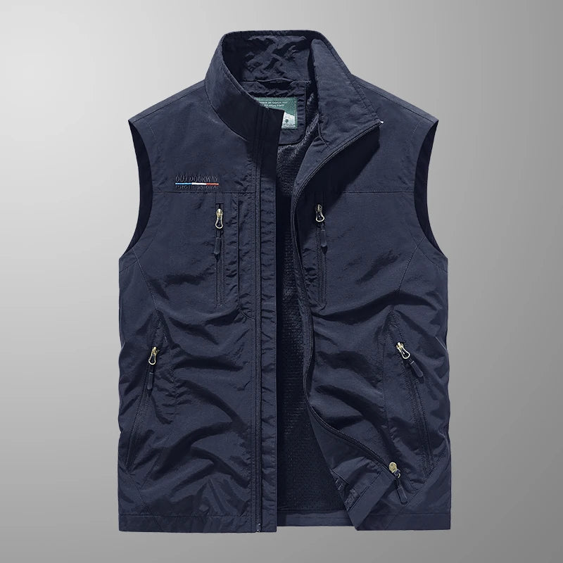 Pustende Multi-Lomme Vest for Menn