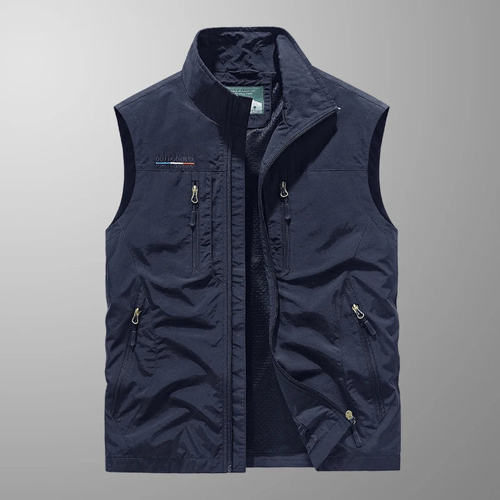 Pustende Multi-Lomme Vest for Menn
