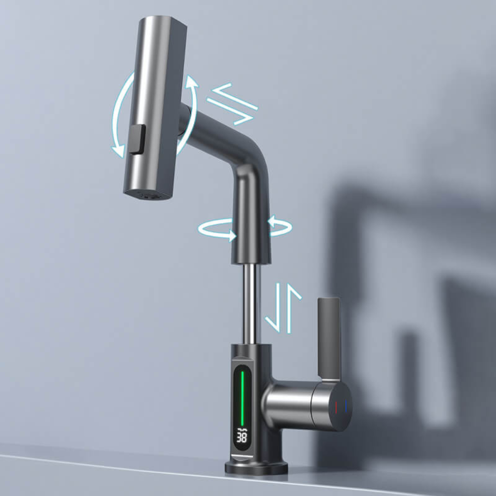 Flexibler LED-Wasserhahn für Küche und Bad